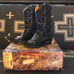 Old Gringo black Annie 10” pointed toe boots